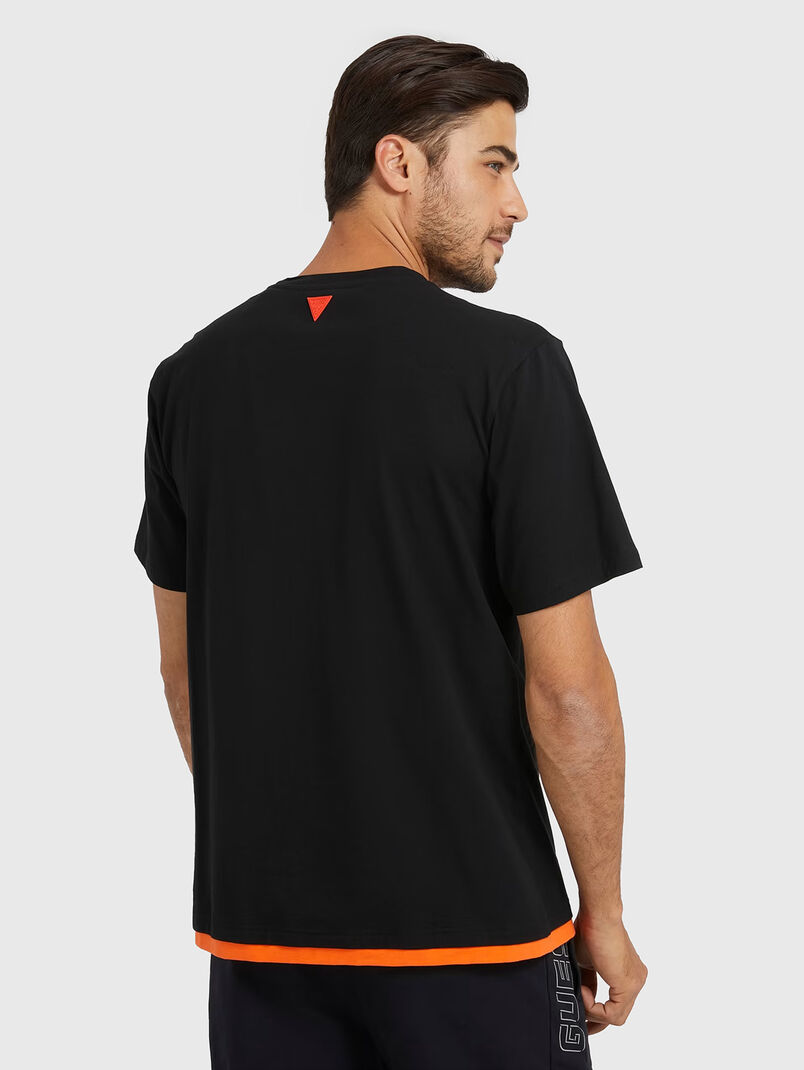 HALL black T-shirt with logo accent - 3