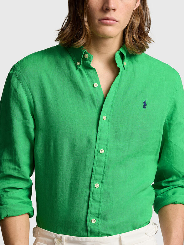Slim fit linen shirt - 4