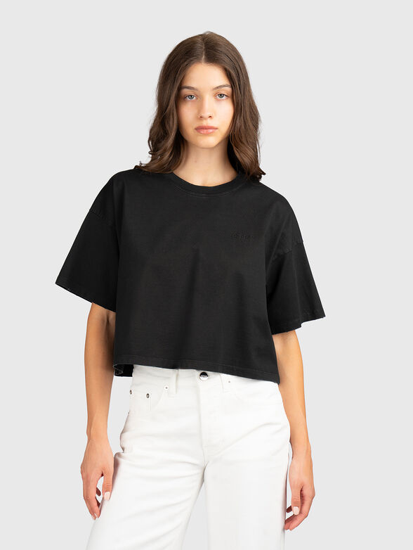 Cropped cotton T-shirt - 1