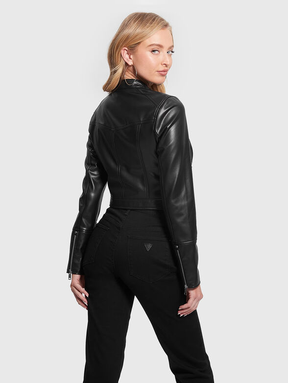 ANITA faux leather biker jacket  - 3