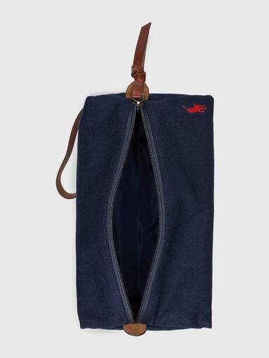Cotton case with logo embroidery and leather details - 4