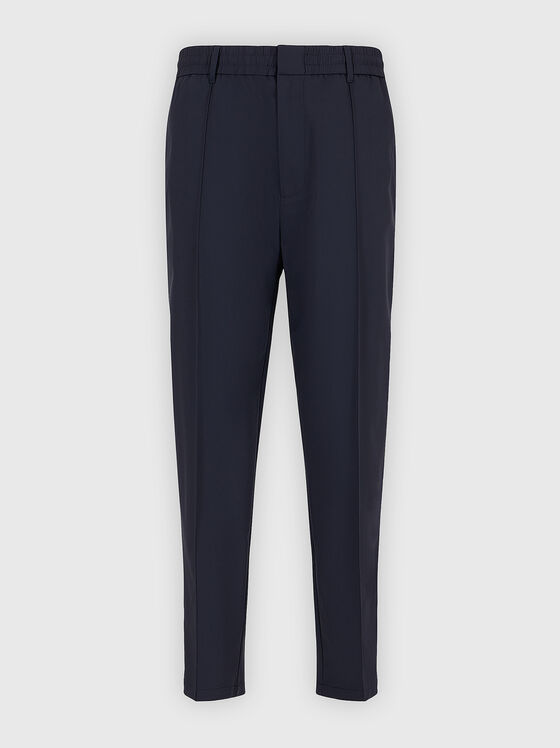 Dark blue trousers with an edge - 1