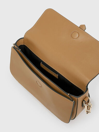 Leather crossbody bag with logo - 5