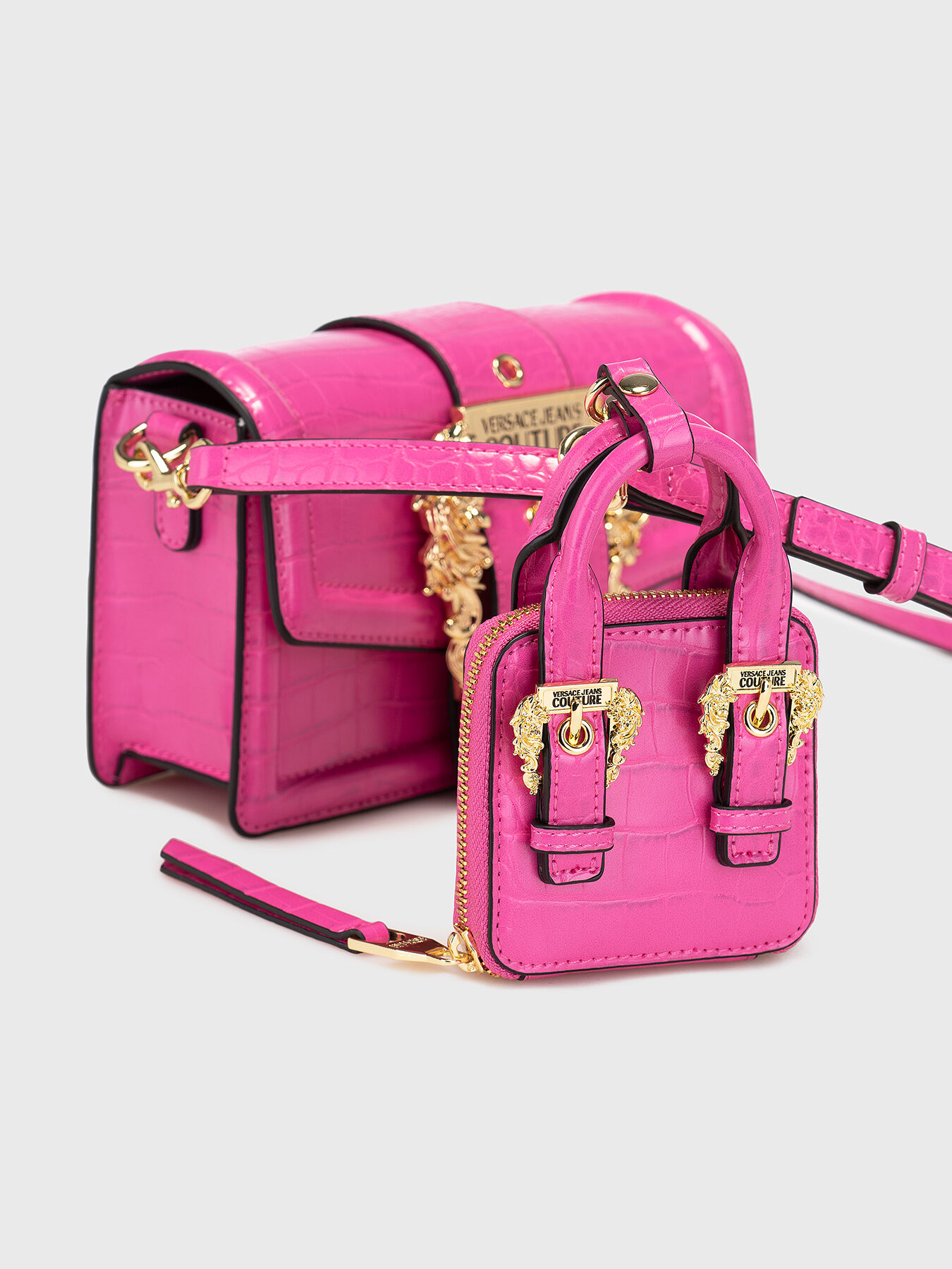 RANGE F bag with croco texture brand VERSACE JEANS COUTURE