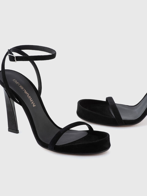 Suede heeled sandals - 4