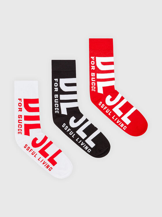 Threepack socks with logo accent - 1