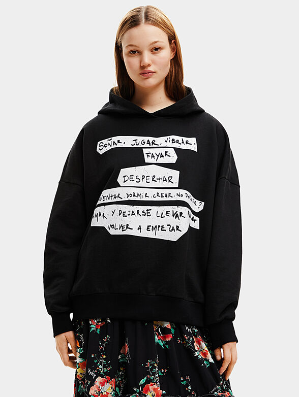 IRMA sweatshirt with hood and contrasting print - 1