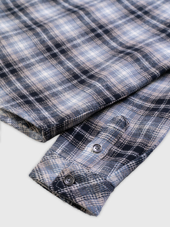 Check shirt with hood - 4