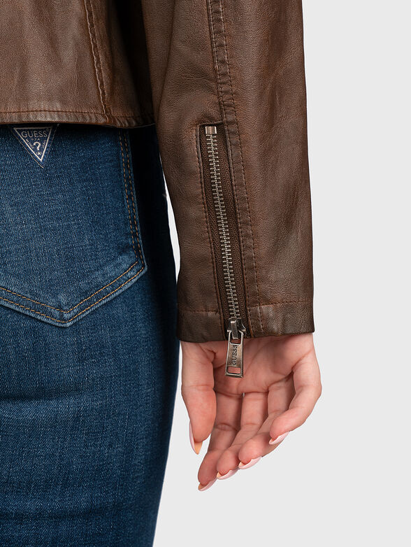 AGNES brown biker jacket - 6