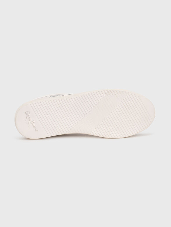 ADAMS white sneakers with logo  - 5
