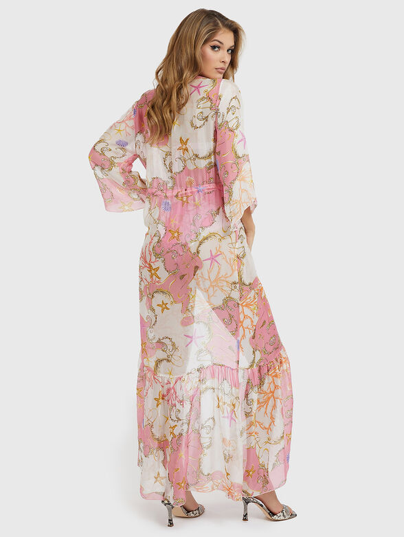 Beach kimono with floral print - 2