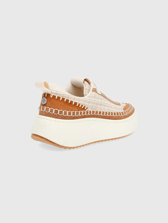 DOUBLETAKE sneaker in beige on platform - 3
