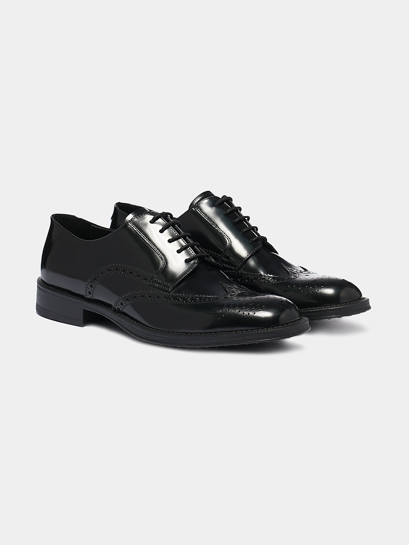 国内で当店のみ Hanqiaoriji - Leather Platform Derby Shoes Ixos Leather KOBE Derby Shoes with Square Toe women