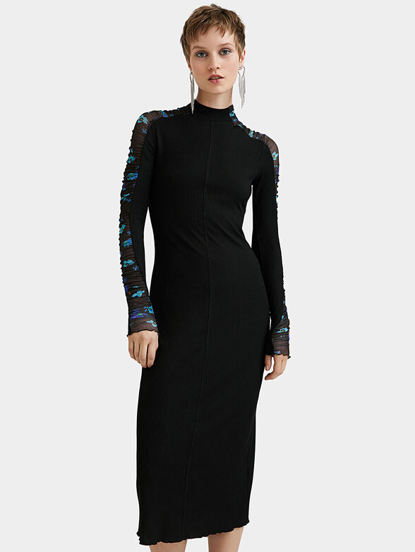 Robe Longue Manches Longues SWILDENS En Viscose Noir - Taille 3, Neuve Avec Étiquettes