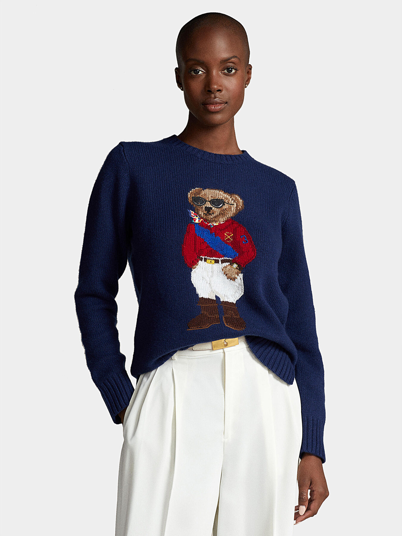 Polo bear wool sweater clearance