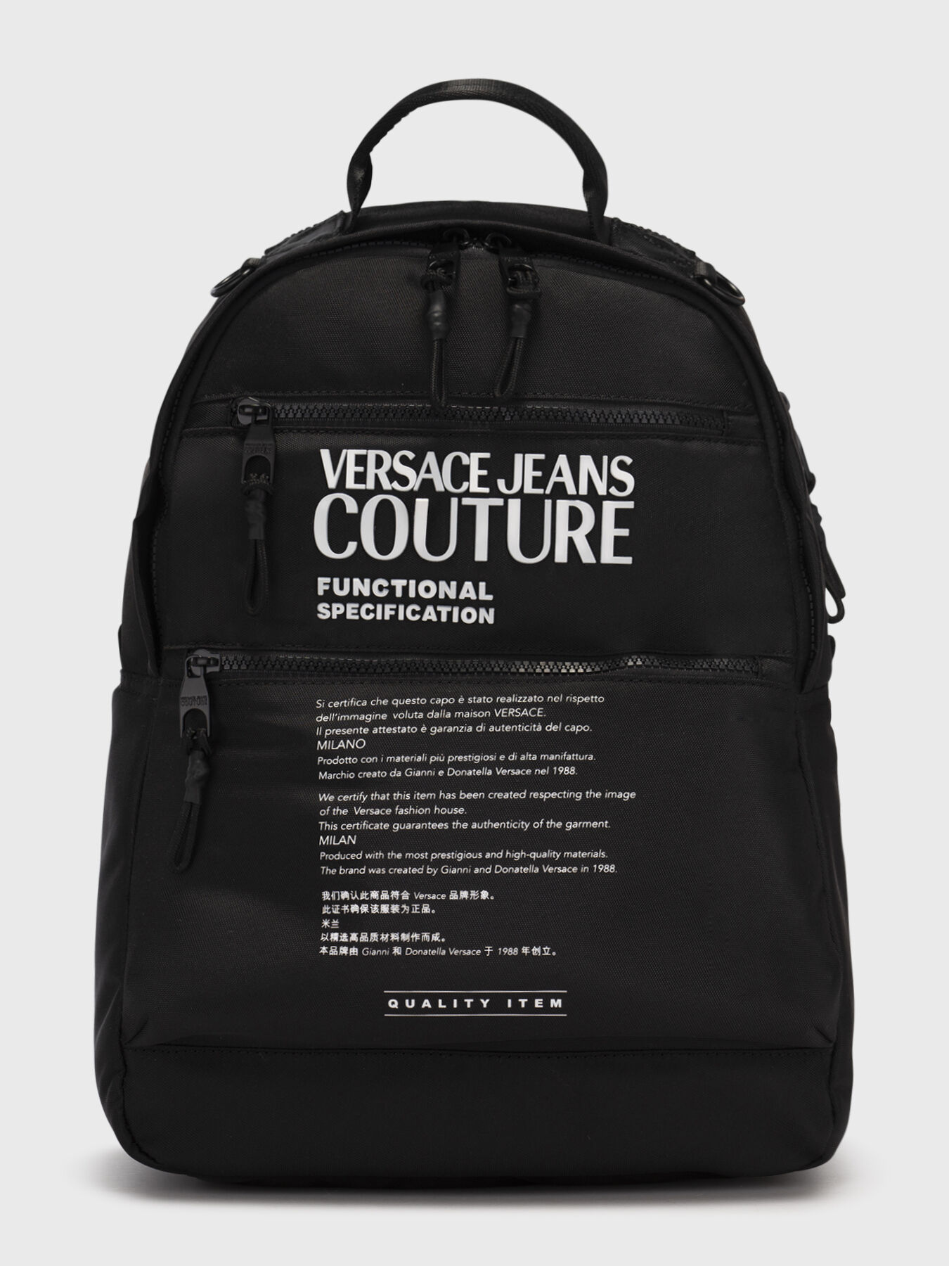 VERSACE JEANS COUTURE ボディバッグ ブラック VERSACE JEANS COUTURE ヴェルサーチ バッグ ウエストポーチ ウエスト