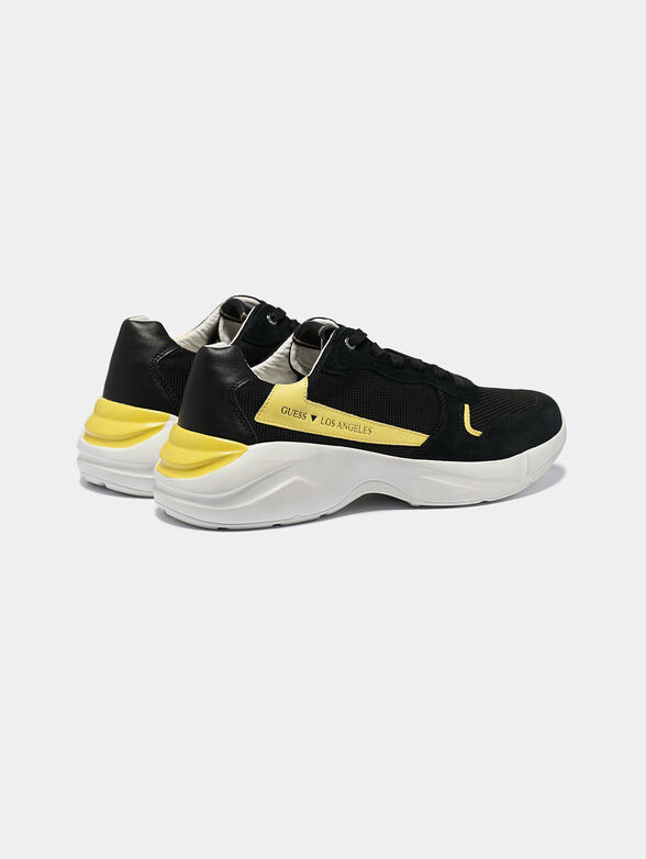 VITERBO Black sneakers with yellow accents - 3