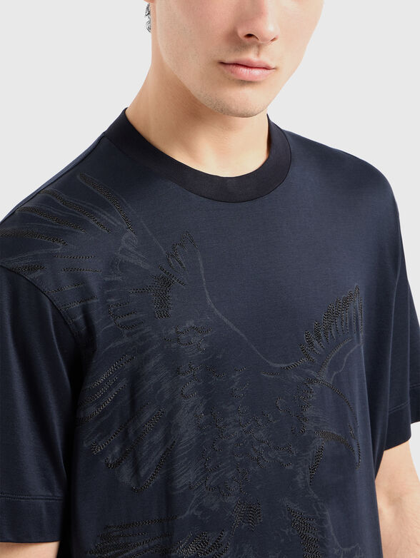 Black T-shirt with print - 4