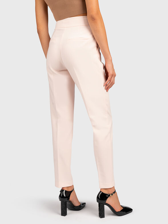 PAULA pale pink trousers with front pleats - 2