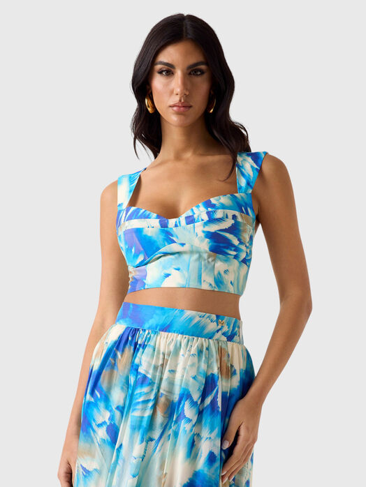 Cropped top with floral print