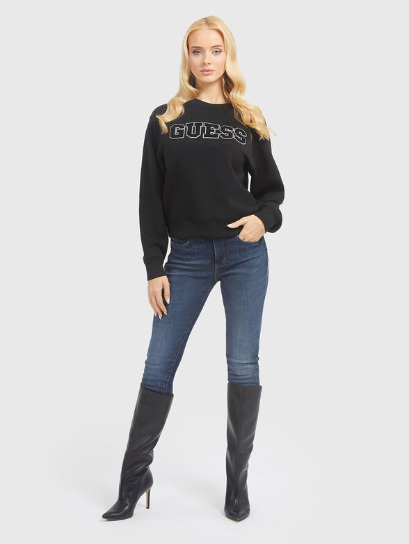 Black sweatshirt with logo detail - 2