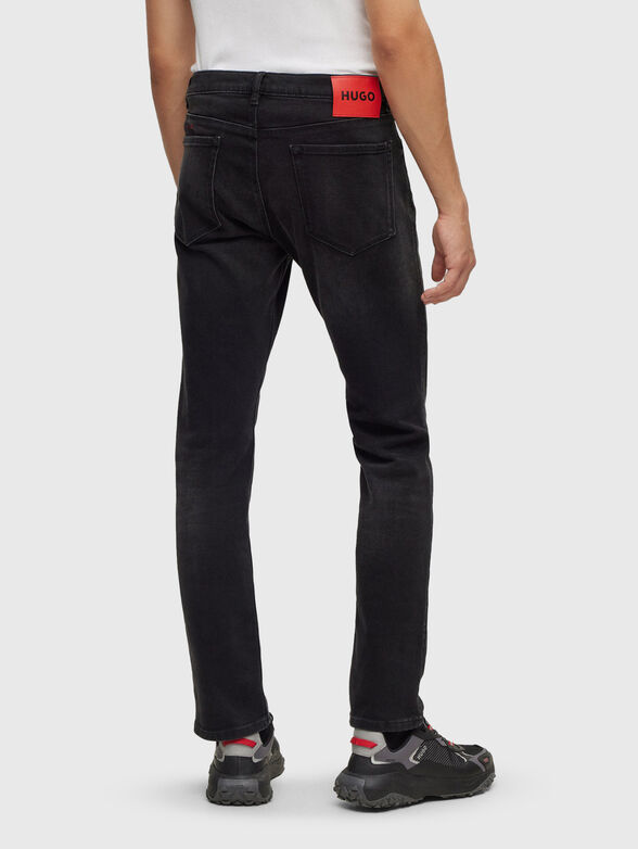Cotton jeans with contrast logo patch - 2