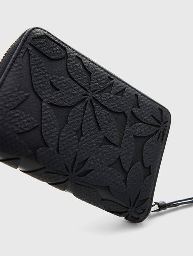 Black cutout detail wallet - 5