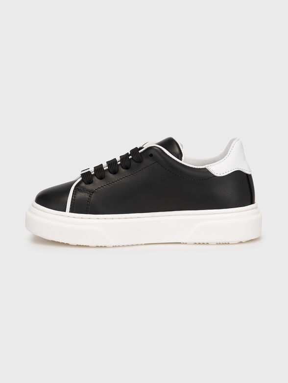 ICONIC black leather sneakers - 4