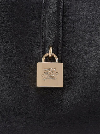 Big leather bag with logo - 4