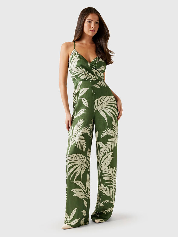 Jumpsuit with floral motifs - 1