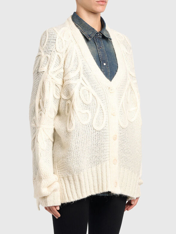 Oversized cardigan with embroidery - 1