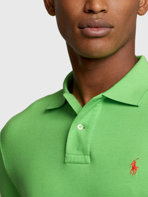 Green Polo-shirt with logo accent - 4
