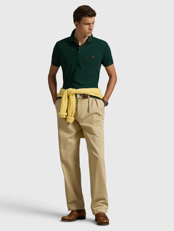 Dark green cotton Polo shirt - 2