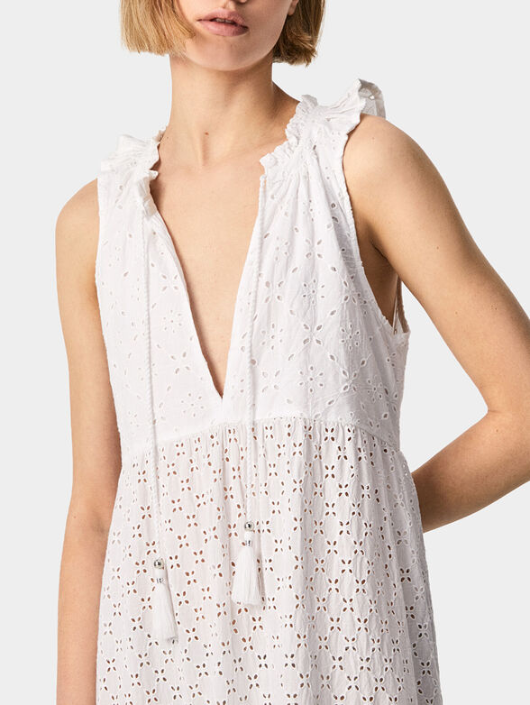 NATHAN dress whit V-neck - 4