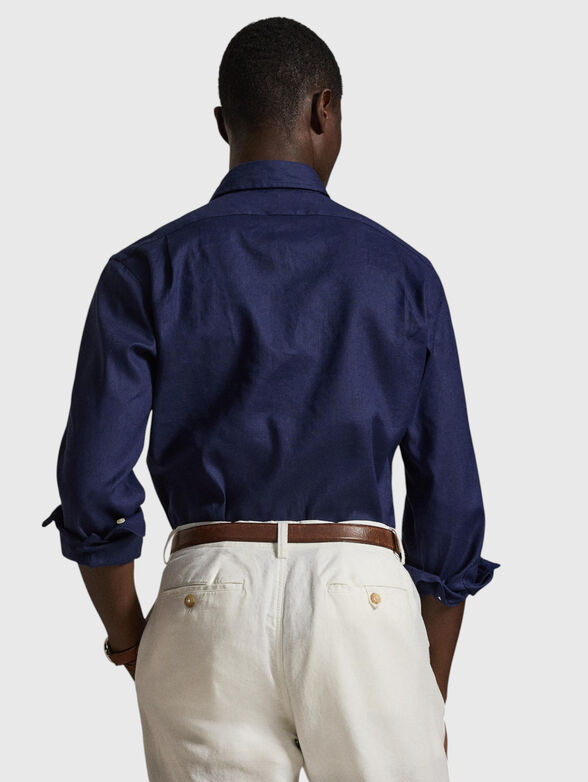 Dark blue long-sleeved shirt - 3