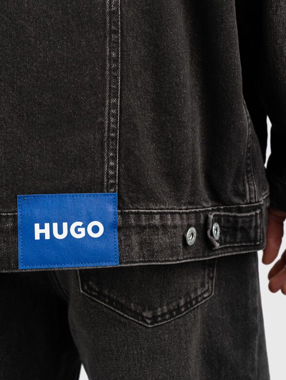 Denim jacket with bleached effect - 4