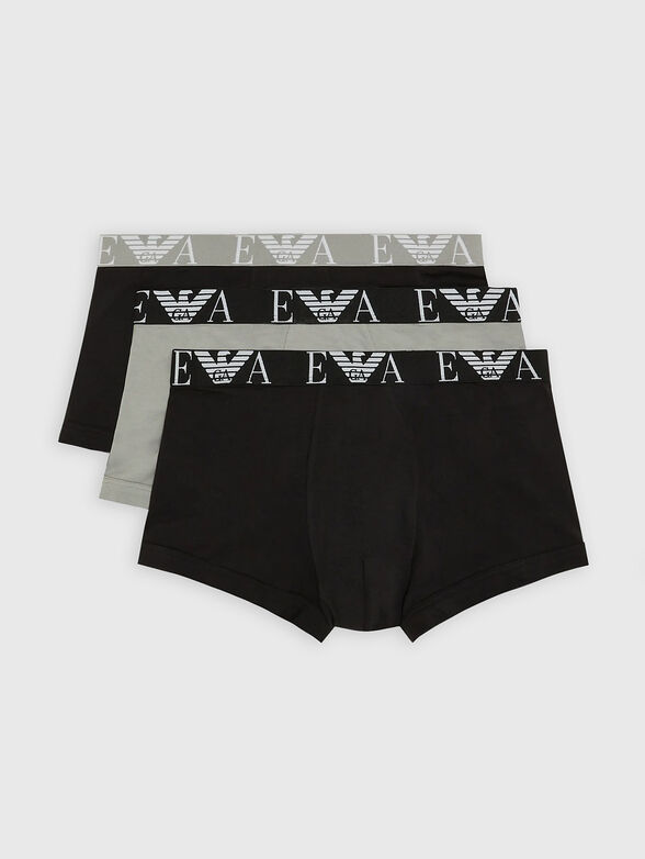 Set of three pairs of boxers with logo - 1
