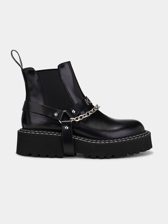  PATROL ankle boots with accent chain - 1
