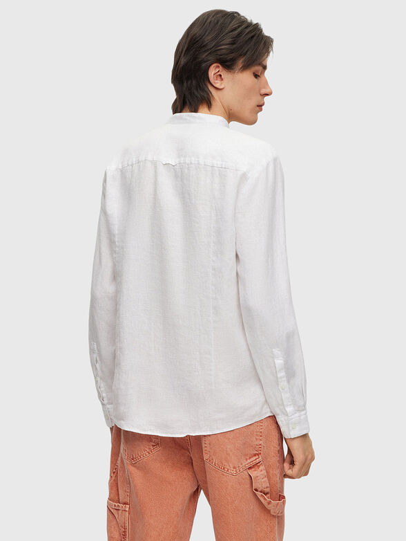 Linen shirt ELVORY in beige color - 3