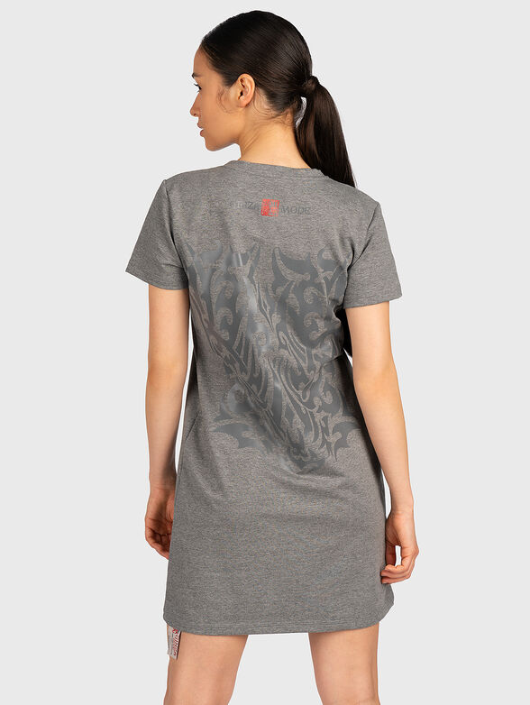 DL017 dress with accent print on the back - 1