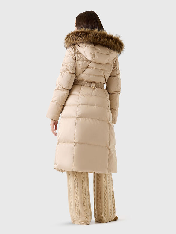 Long hooded puffer jacket - 2