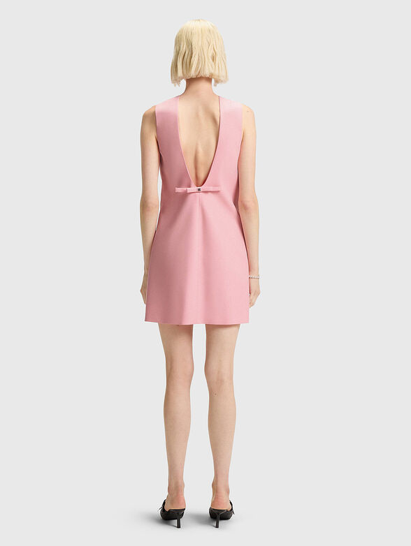 Mini dress with accented back - 2