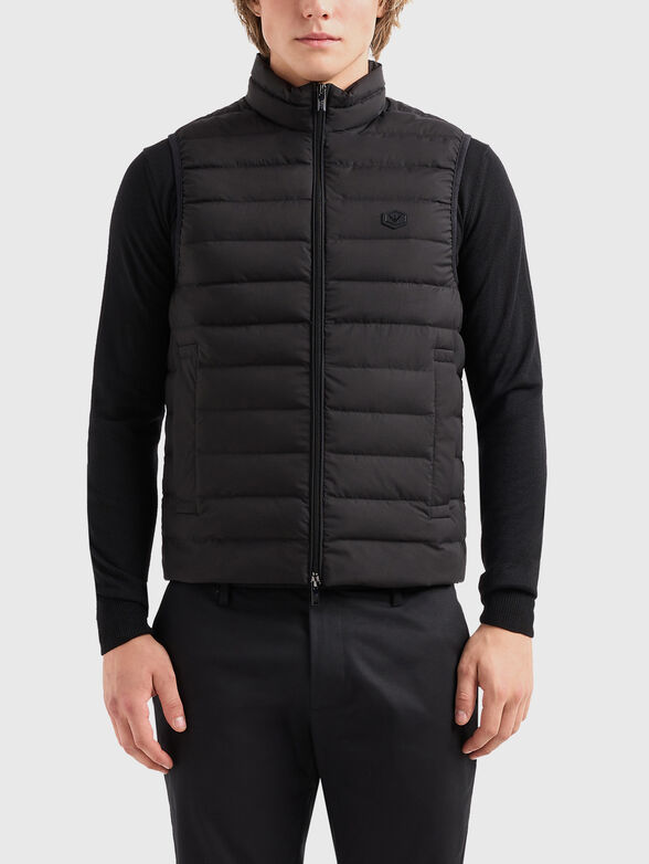 Quilted vest with logo detail  - 1