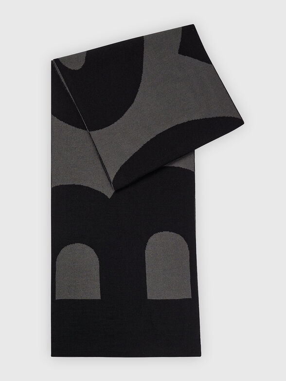 Contrast-logo scarf - 1