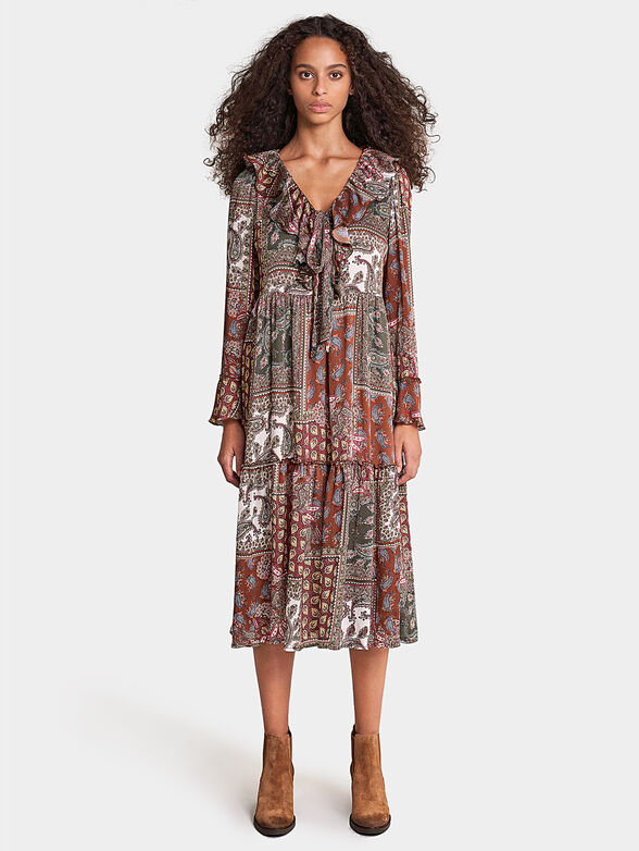 Midi dress with paisley print - 1