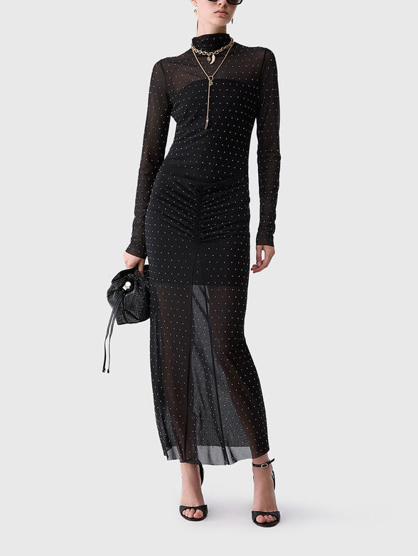 Maxi tulle dress with crystals - 4