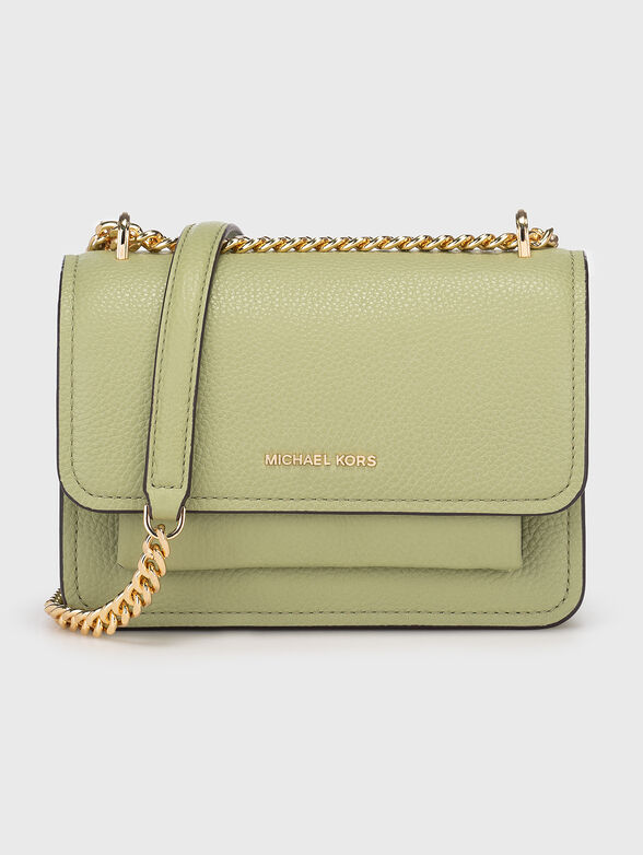Green leather crossbody bag - 1