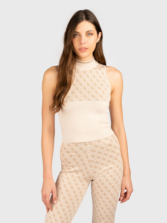 LISE top with monogram logo - 1