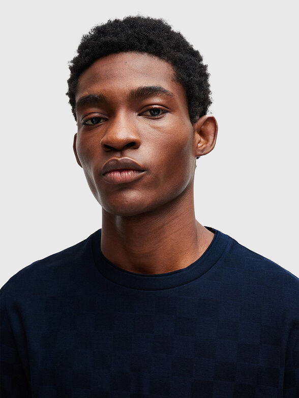 THOMPSON cotton T-shirt in dark blue - 4