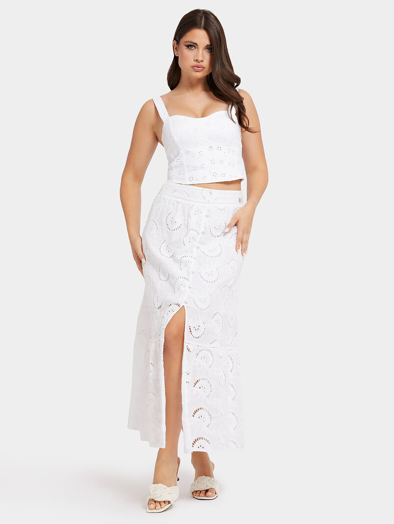 SMERALDA maxi skirt with embroidery - 3